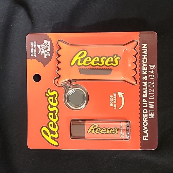 Reese's package Flavored lip balm and keychain. And Reese's lip gloss NWT - Picture 2 of 3